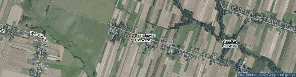 Zdjęcie satelitarne Sieradowice Pierwsze ul.